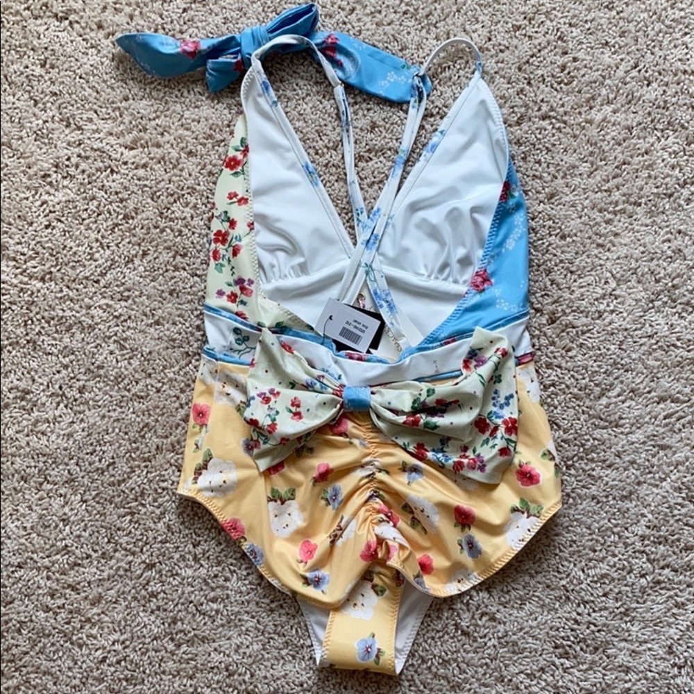 LoveShackFancy Millicent bow swimsuit S - Picture 7 of 7
